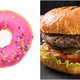 Illustration for article titled Today in giant food: Would you rather eat a 5-meat burger or a 4-handed doughnut?